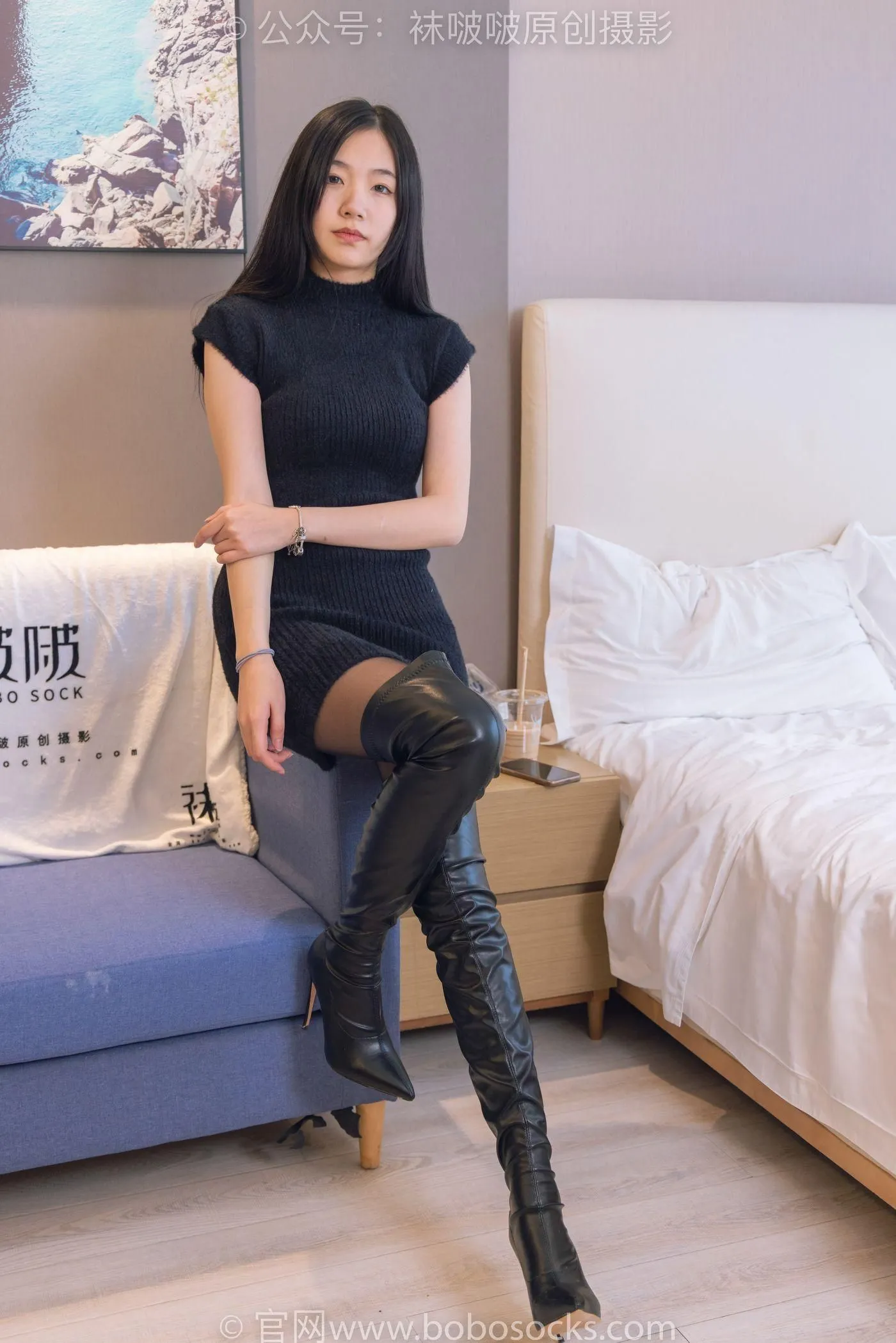 [BoBoSocks袜啵啵]NO.194 小甜豆-高跟长靴、凉鞋、黑丝、裸足 [140P]插图7
